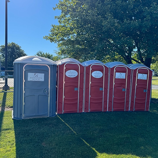 Bonavita Site Solutions - Our standard event portable restroom units for outdoor concert are ready to be used