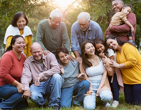 A family reunion in the park