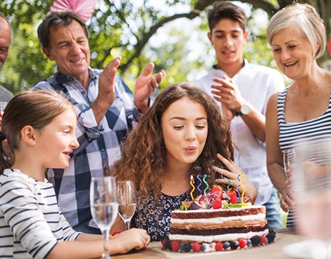 Sweet 16 birthday party outdoors